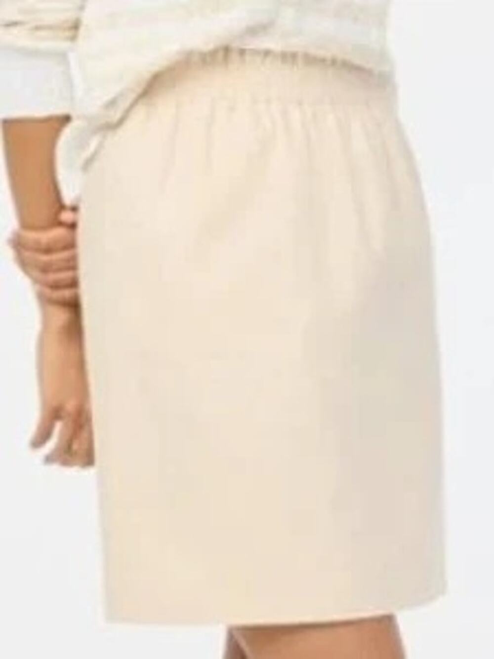 J Crew Factory Womens Linen Blend City Skirt Mimimalist Capsule Beige Summer 6